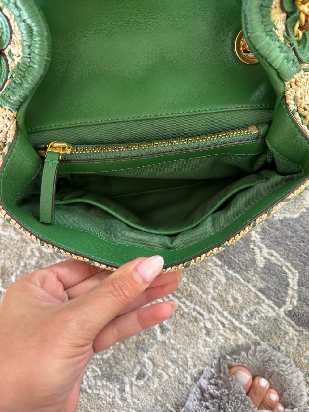 Tory burch Fleming soft straw covertible shoulder bag - Picture 9 of 11
